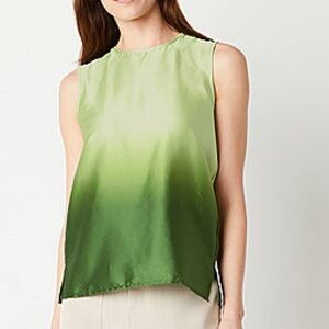 Worthington Womens Round Neck Sleeveless Shell